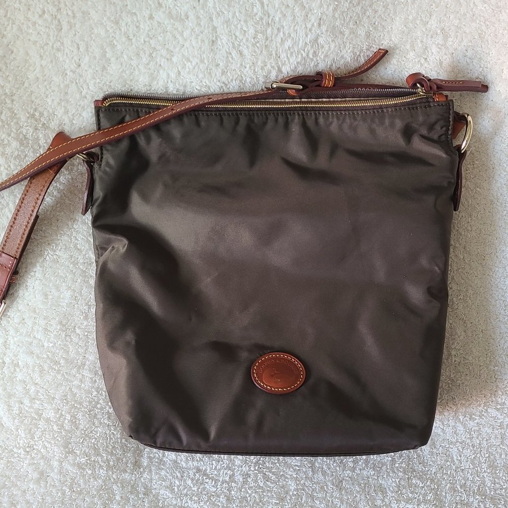 Dooney & Bourke Nylon with Leather Crossbody Hobo Bag (EUC)